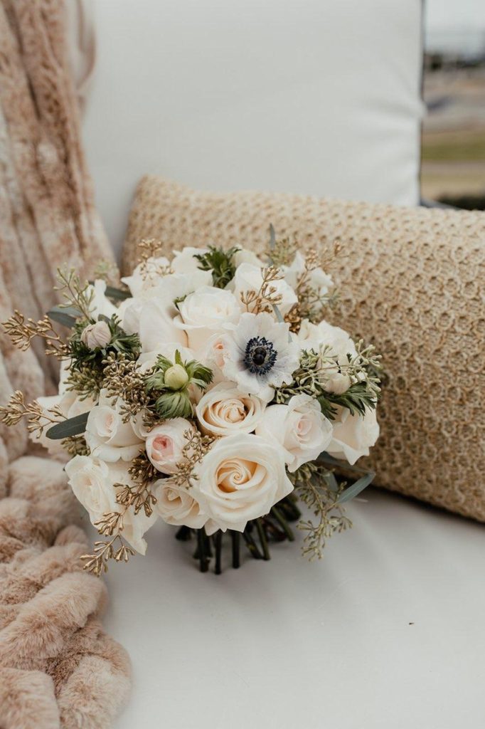 White rose bouquet